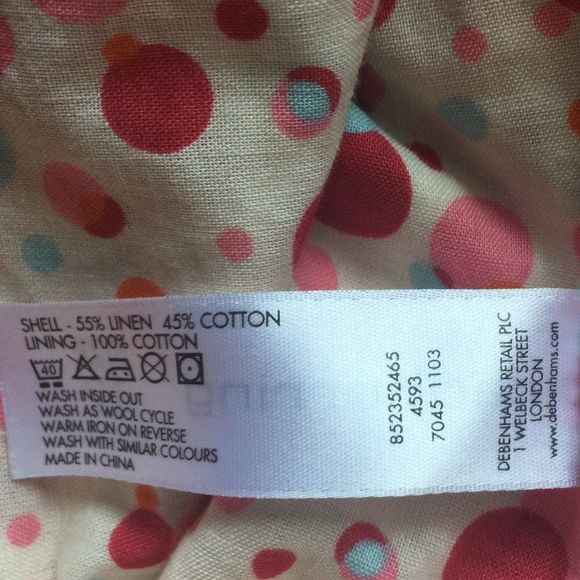 Red Herring London Linen Cotton Spring Coat Size 12 EU US 8 - Picture 9 of 16